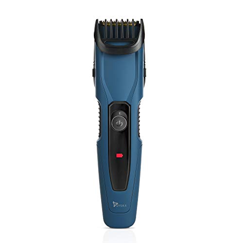Syska Ht1250 Beardpro Corded & Cordless Men’S Trimmer With Self Sharpening Titanium Coated Blades, 20 Length Settings , 90 Min Runtime With Fast Charge Function – (Blue) 2 Year Warranty